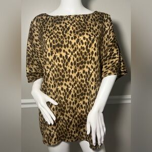Michael Kors Cheetah Print Batwing Top Size 1x